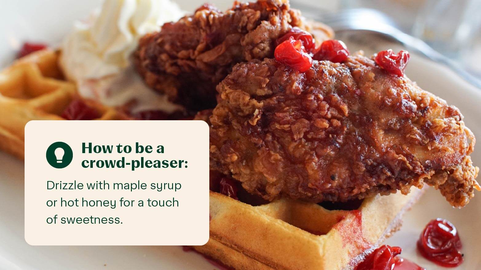 Mini chicken and waffles