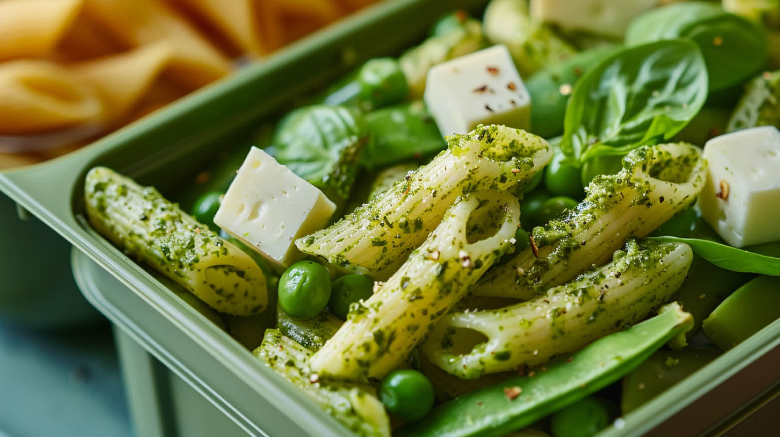 pea pesto pasta salad