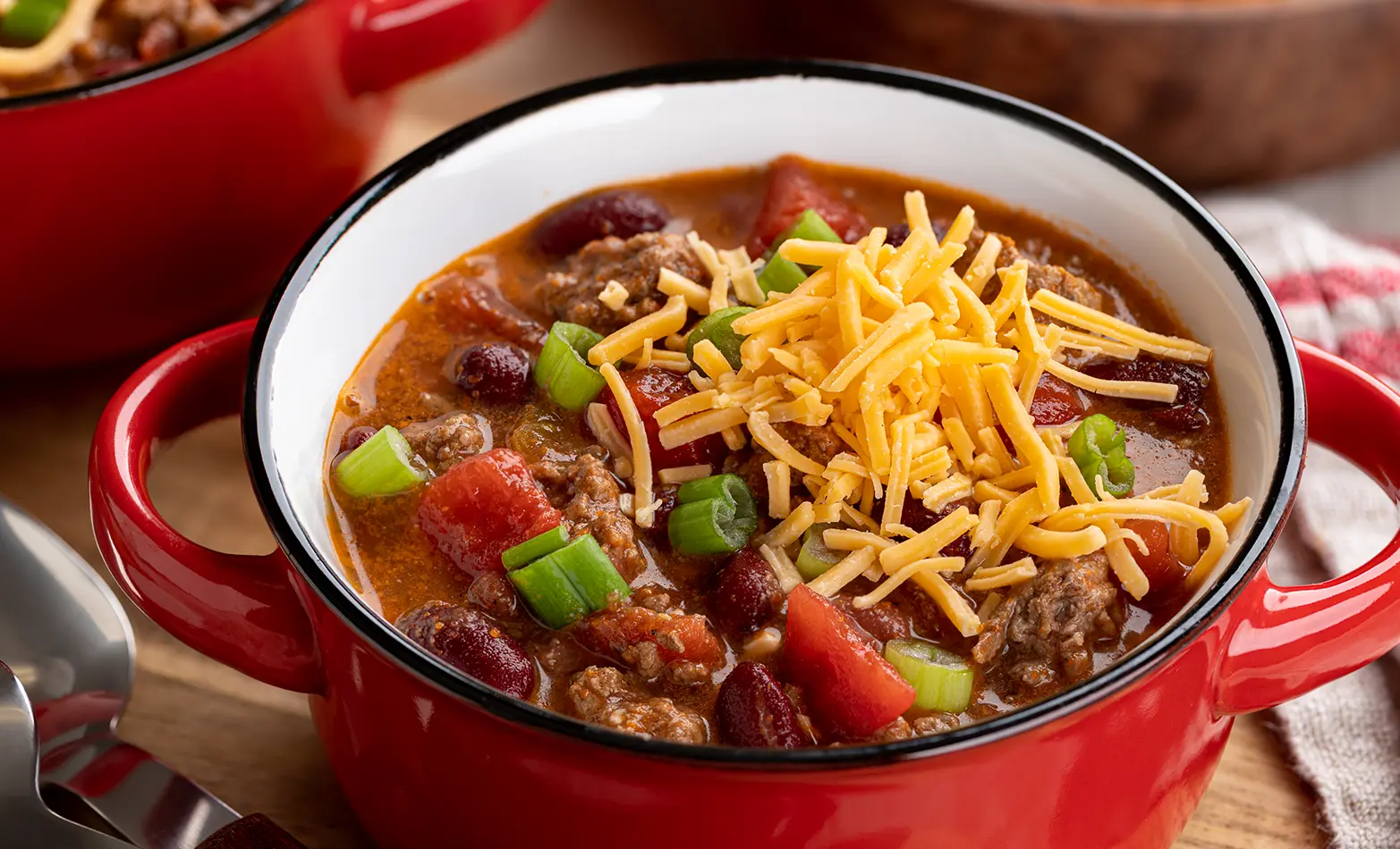 A small bowl of cowboy chili