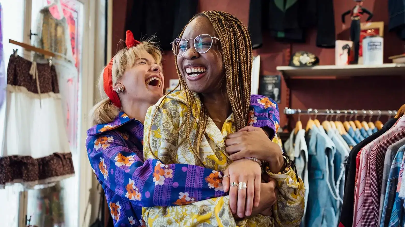 Galentine’s Day thrift shopping.