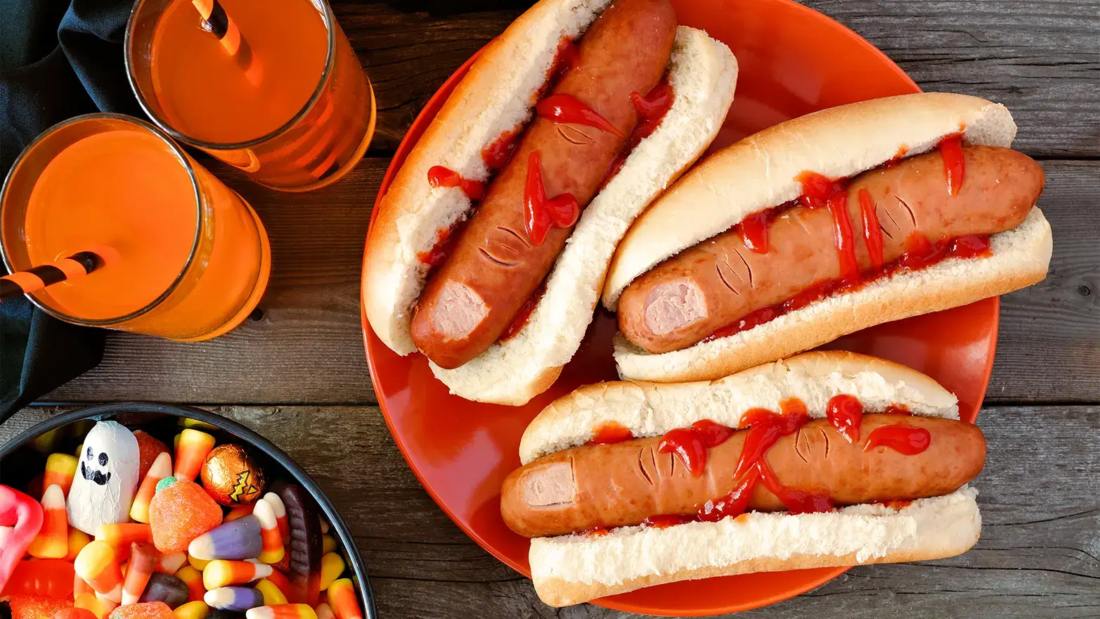 hot dogs carved like fingers