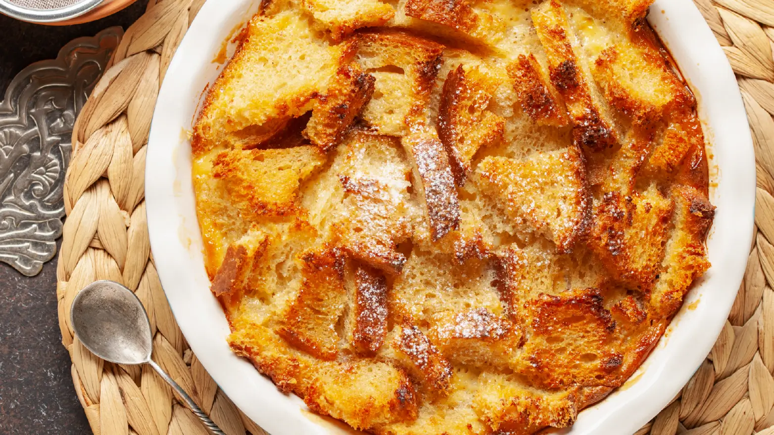 friendsgiving bread and butter pudding