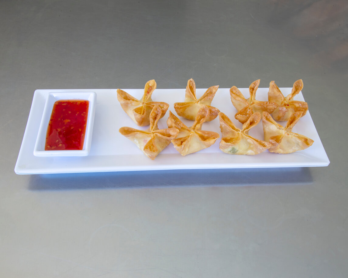 Cream Cheese Wontons with sweet sauce