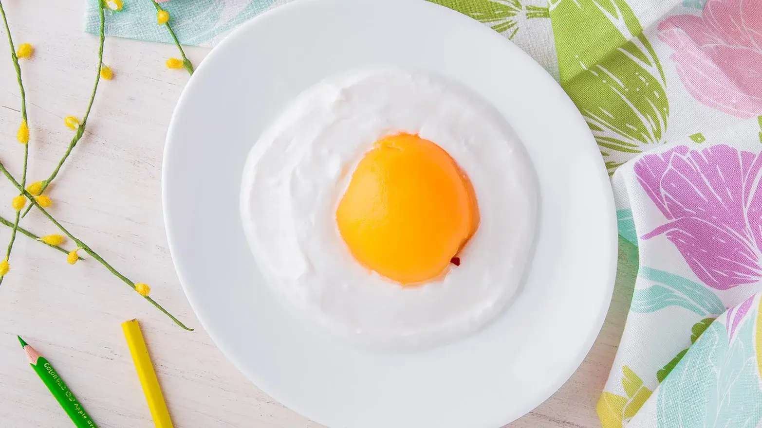 Sweet sunny side up eggs for April Fools’ Day.
