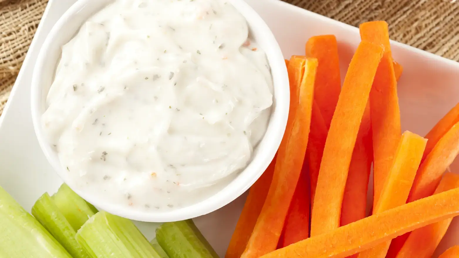 Carrot sticks with ranch