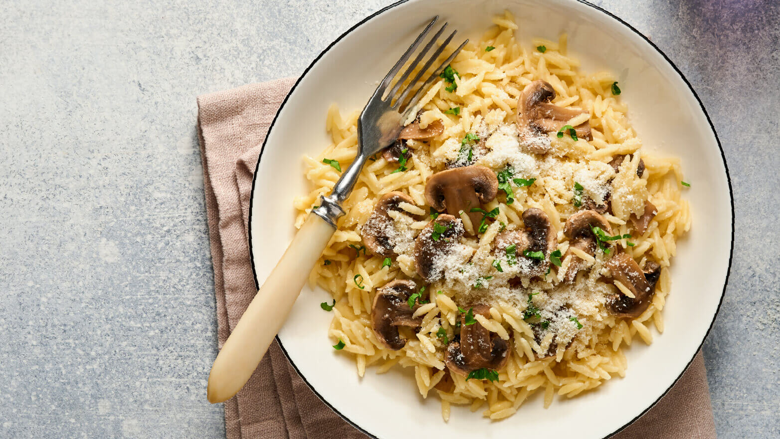 mushroom orzo