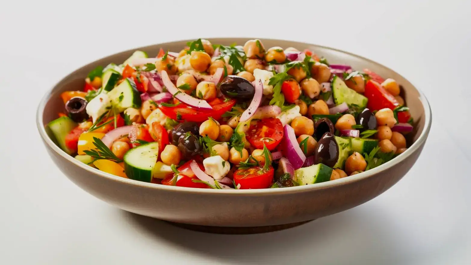 Mediterranean chickpea salad