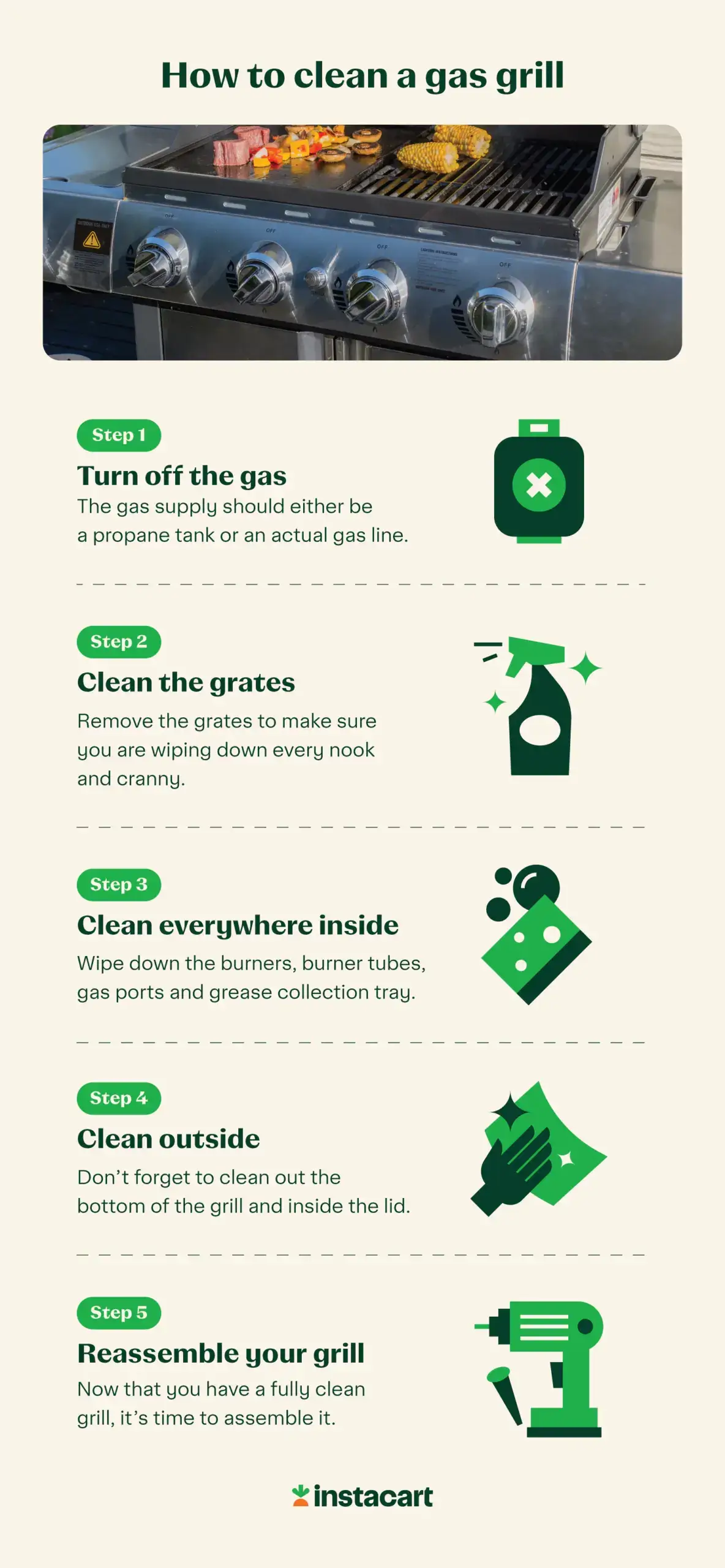 how to clean a gas grill