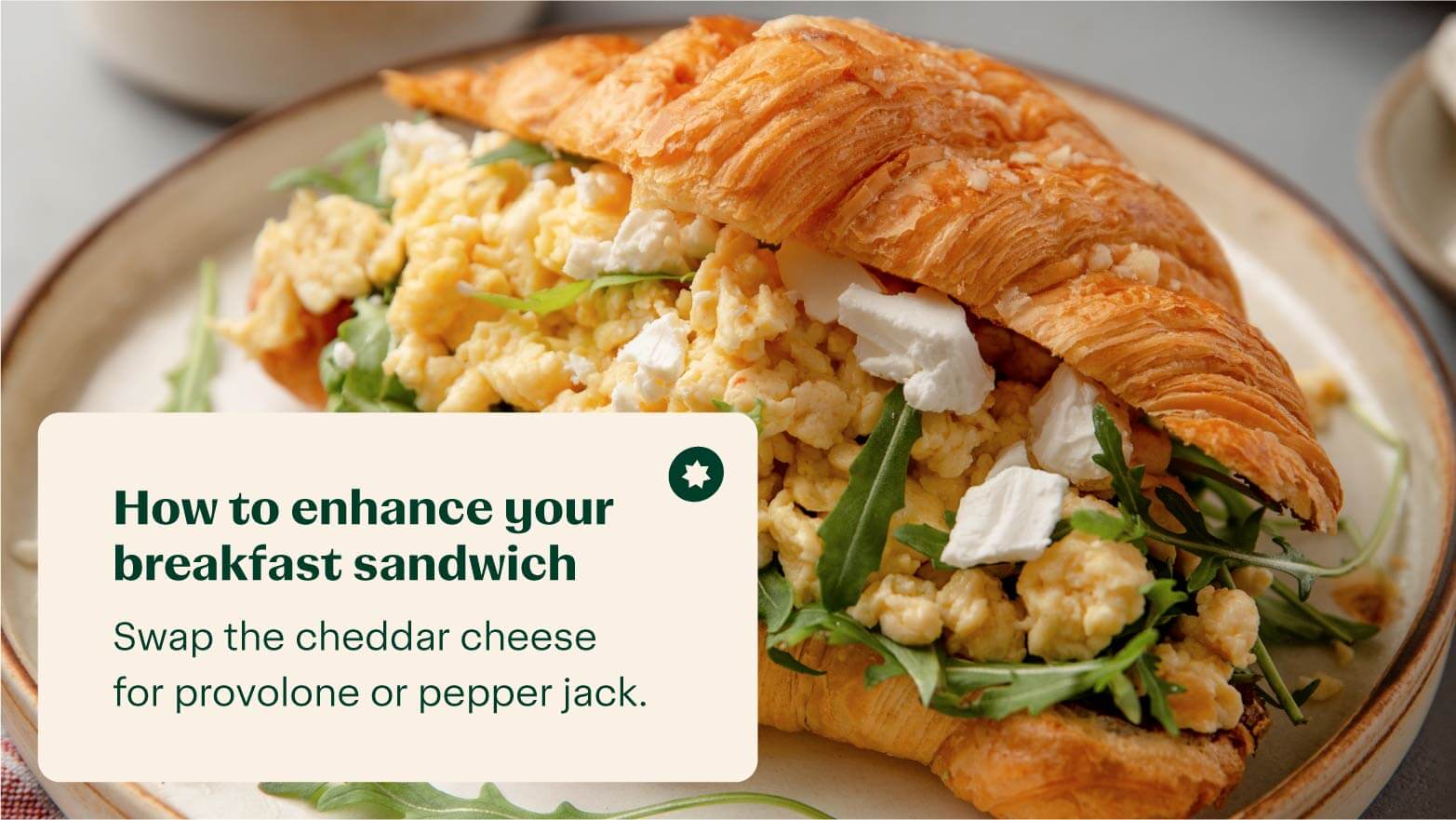 bacon, egg and cheese croissant