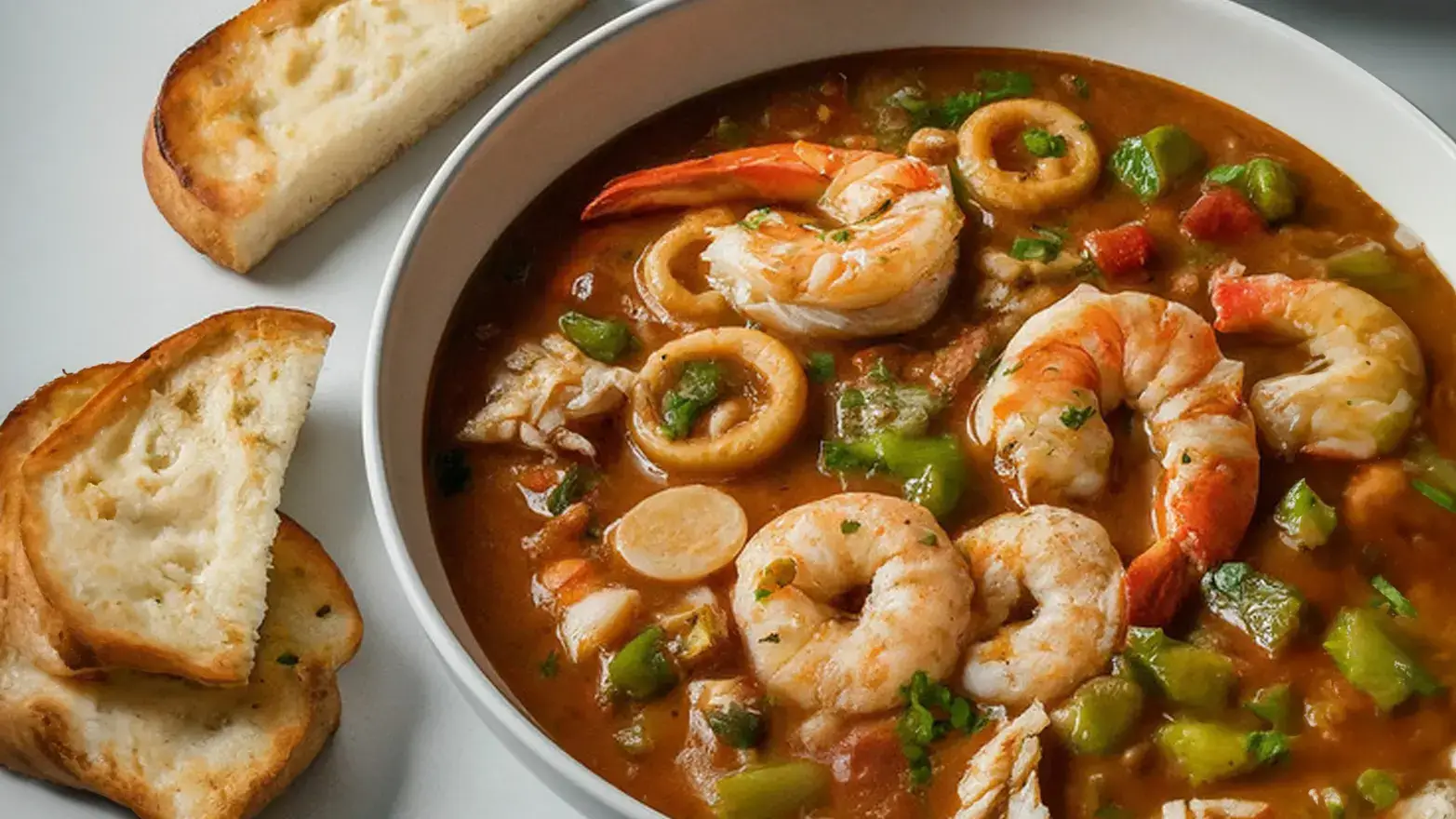 bowl of shrimp gumbo