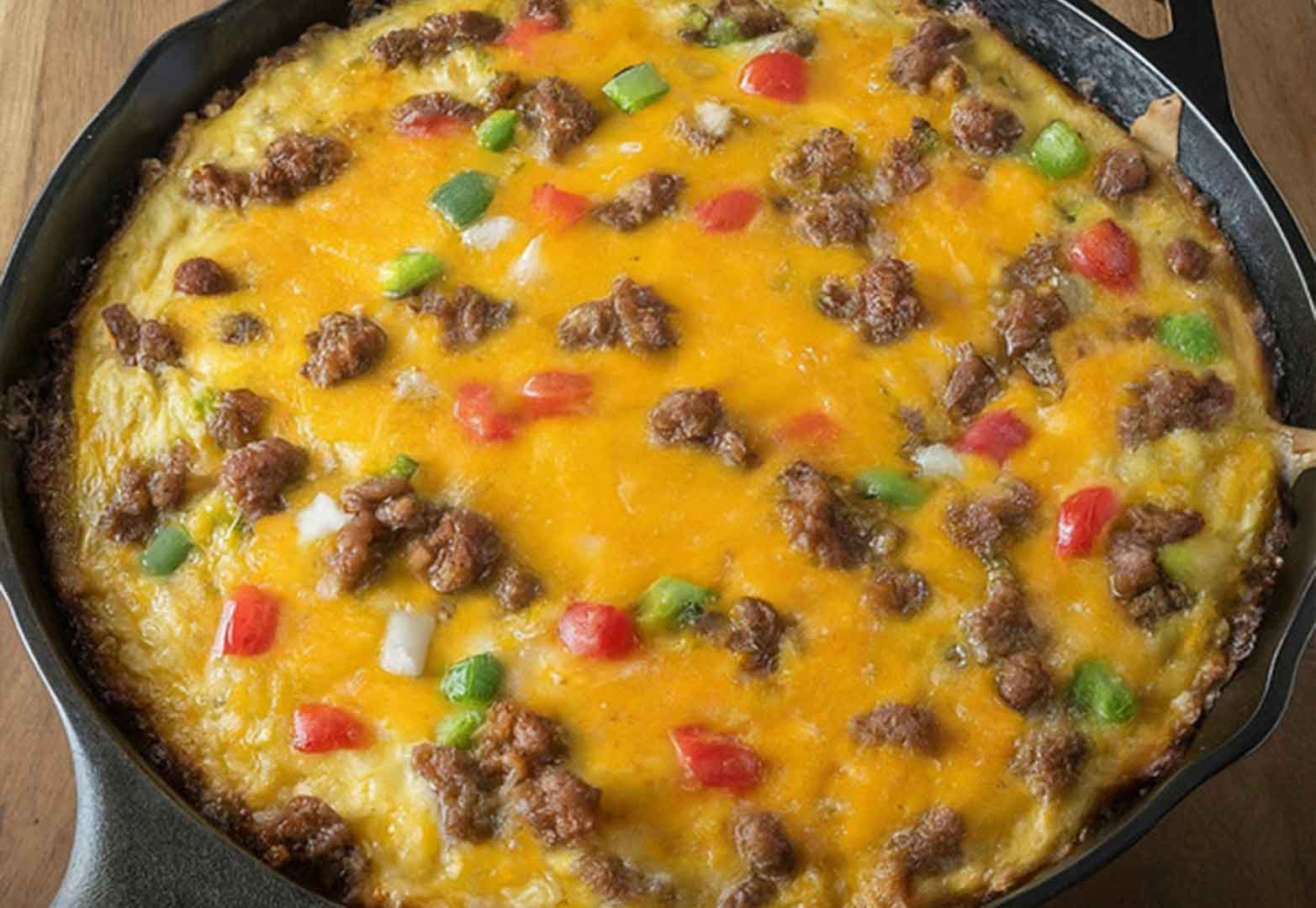Breakfast casserole with hash browns
