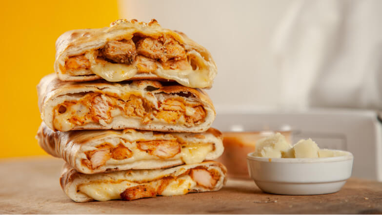 Buffalo chicken calzone