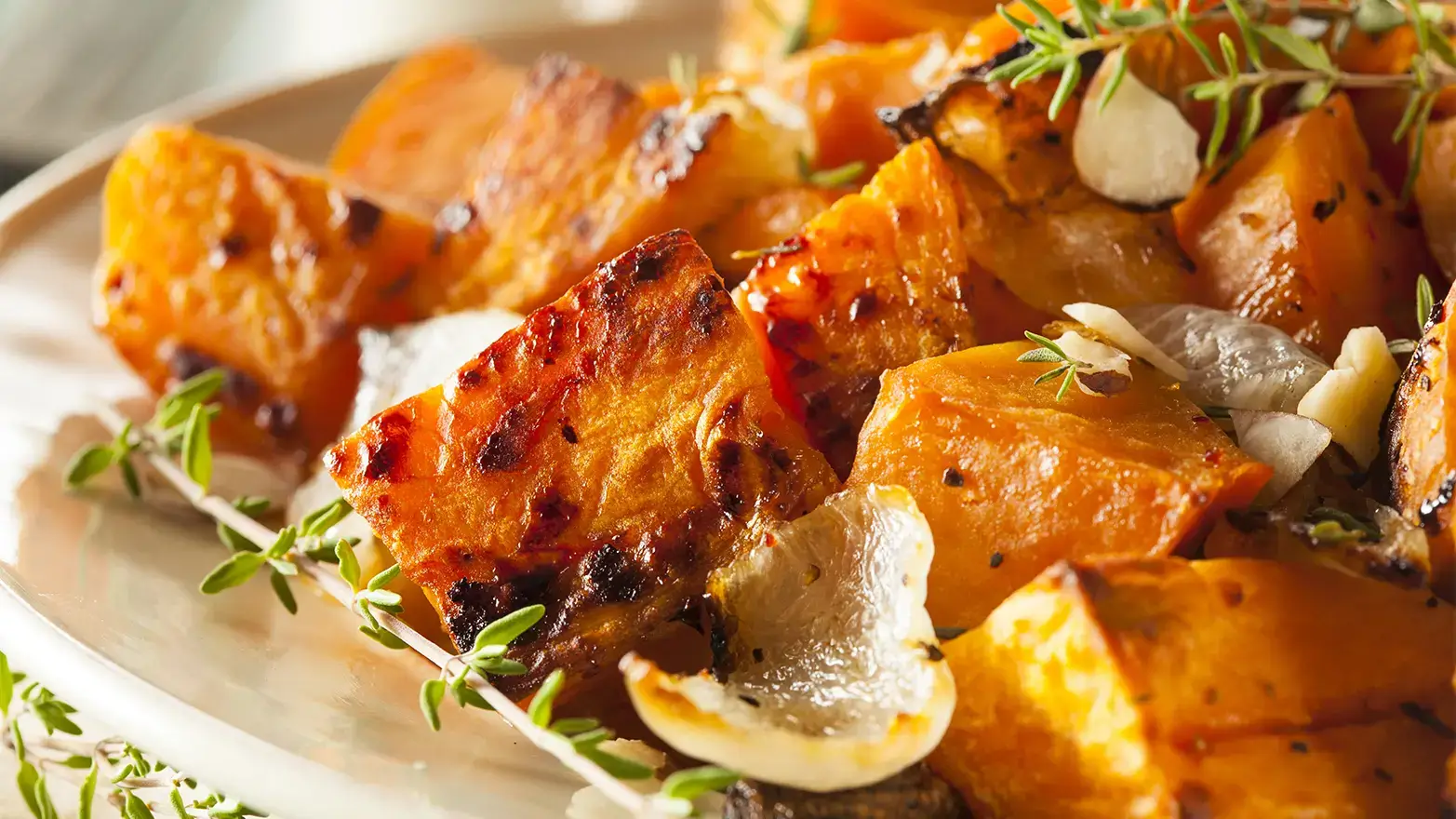 Sweet potato and caramelized onion bake