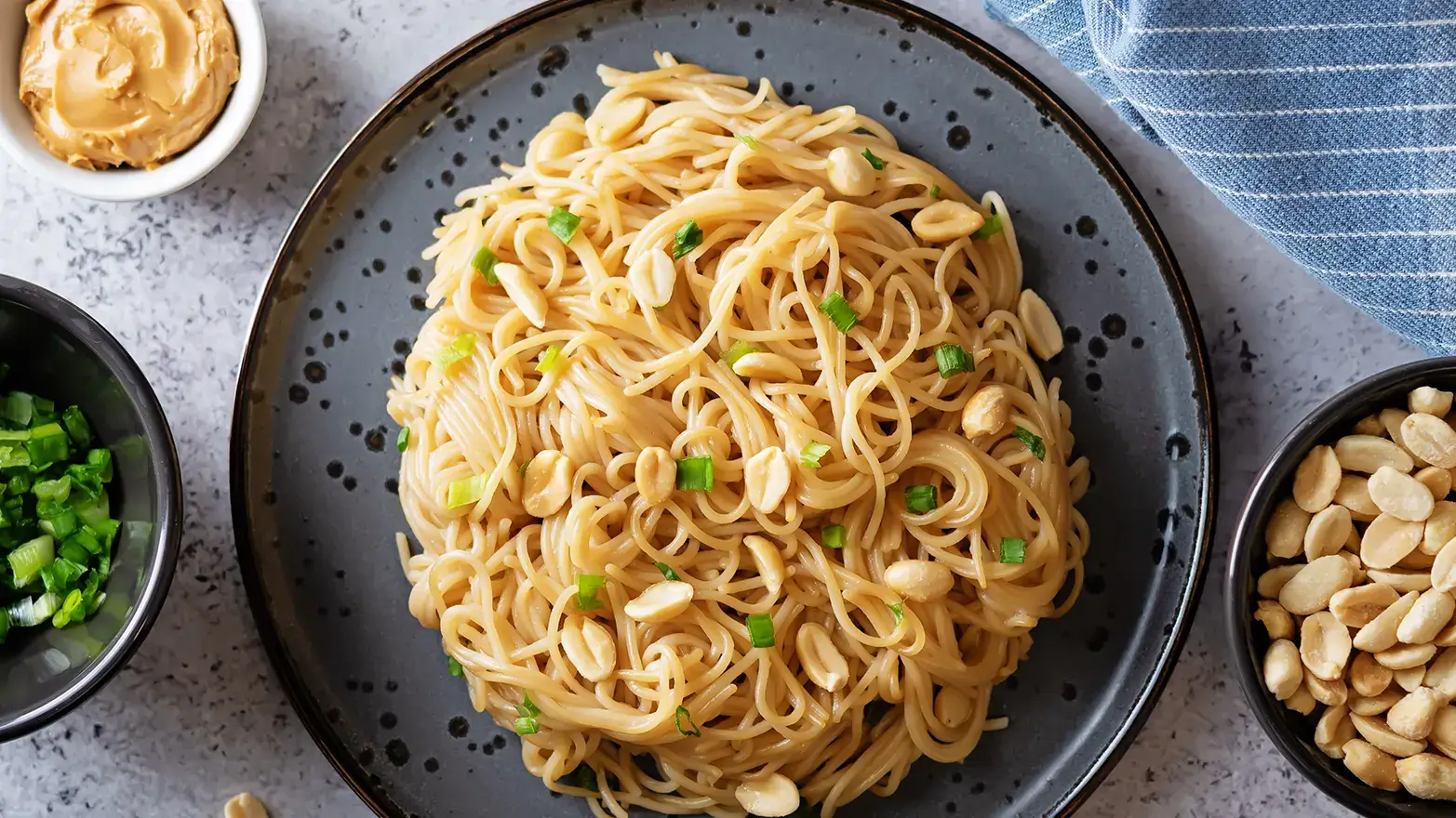 Cold peanut noodles