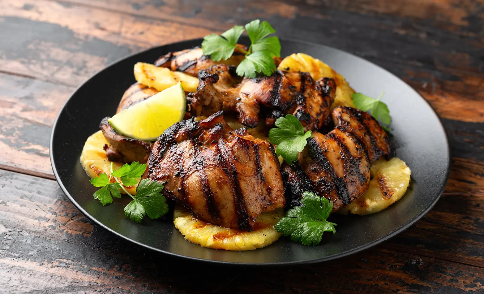 Hawaiian huli huli chicken and pineapple salsa