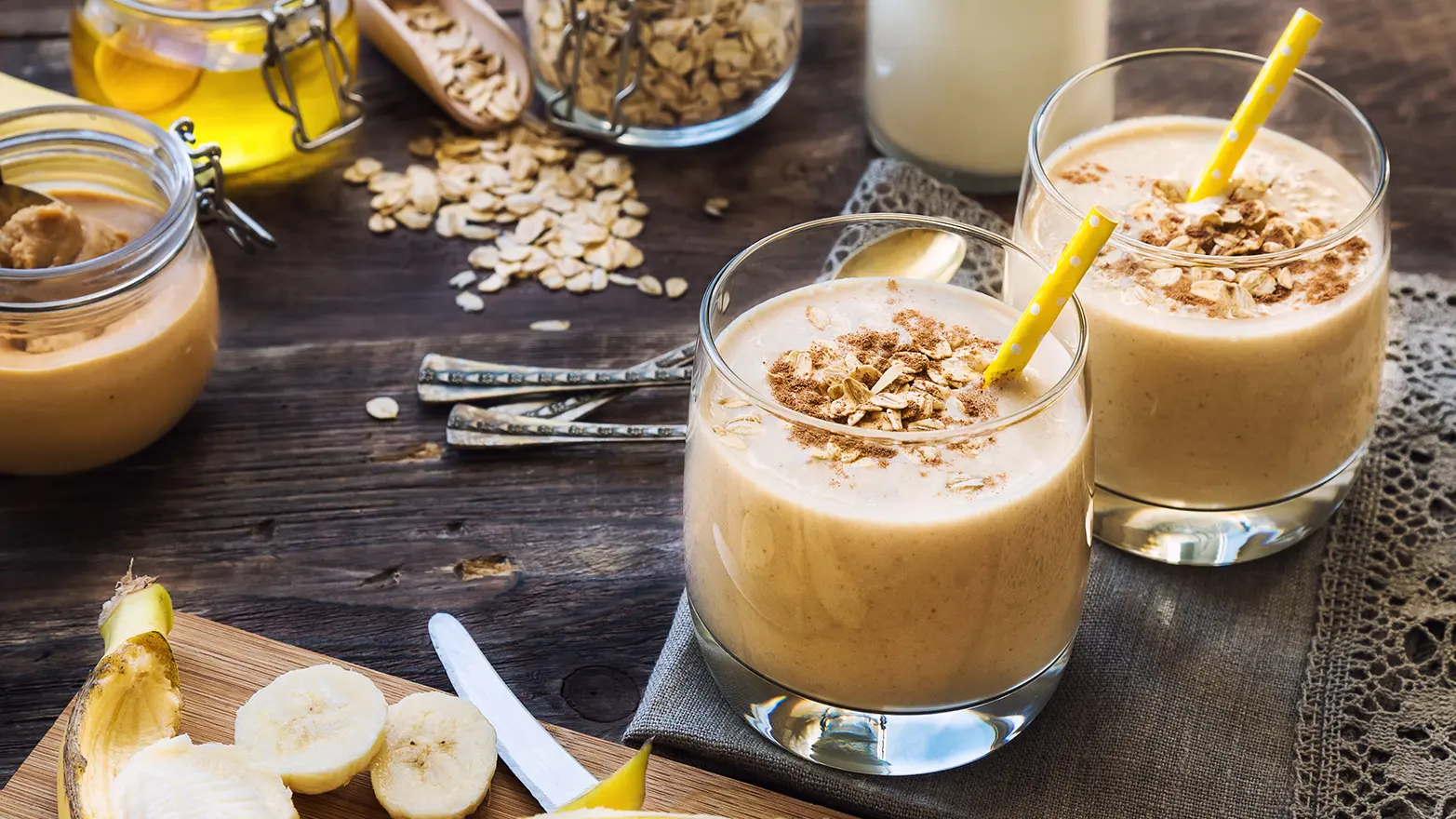 Photo of peanut butter banana smoothie
