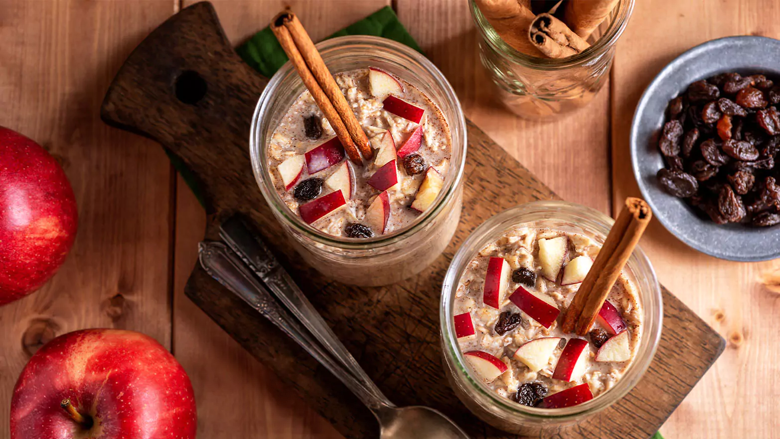 two servings of gingerbread overnight oats