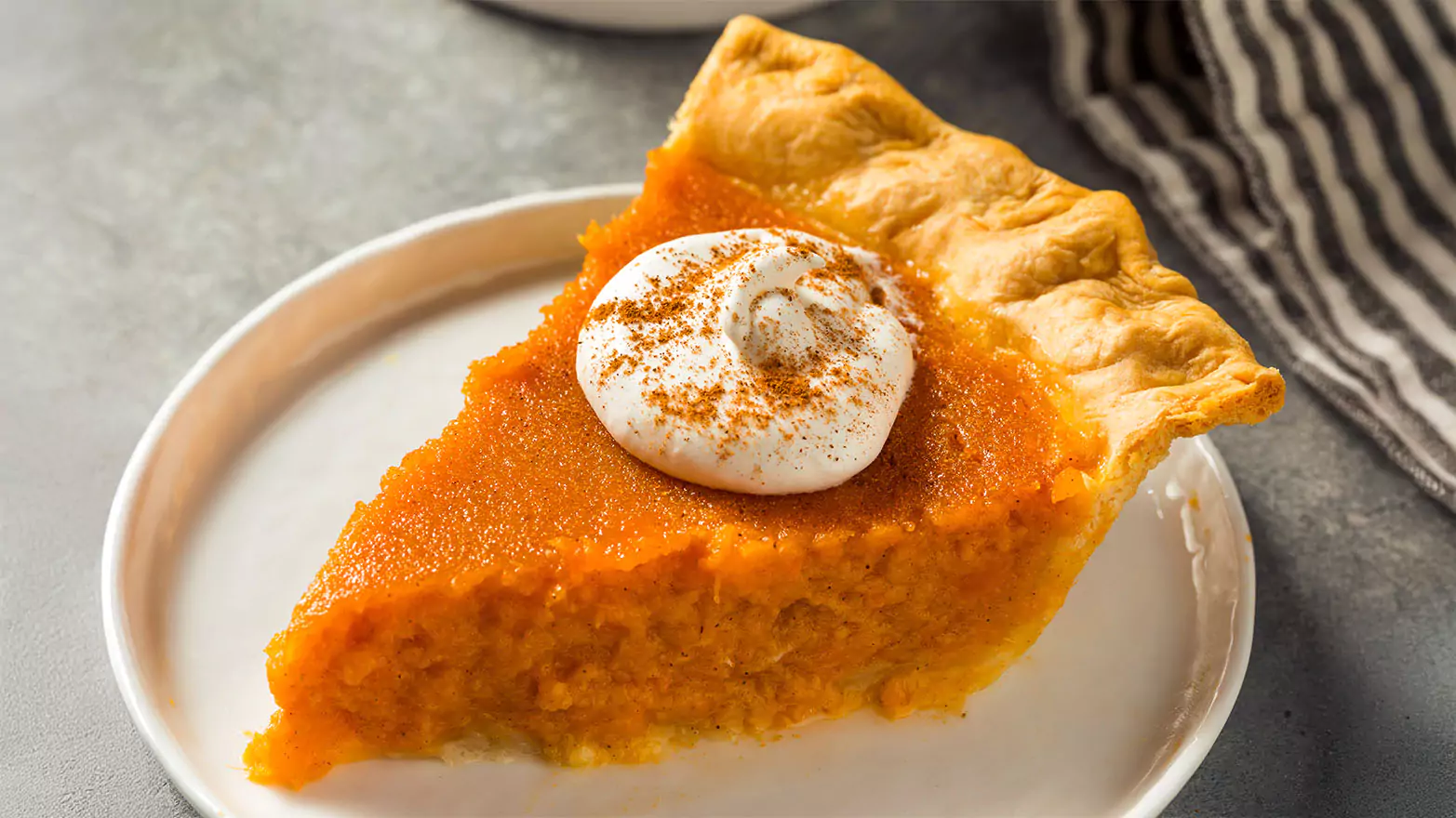 Southern sweet potato pie on a plate