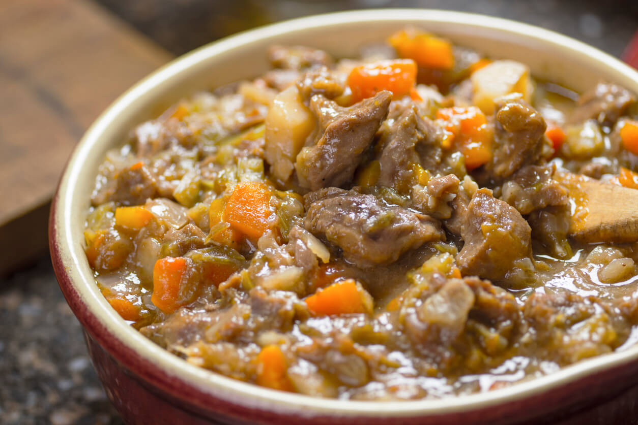 Lamb Stew close up.