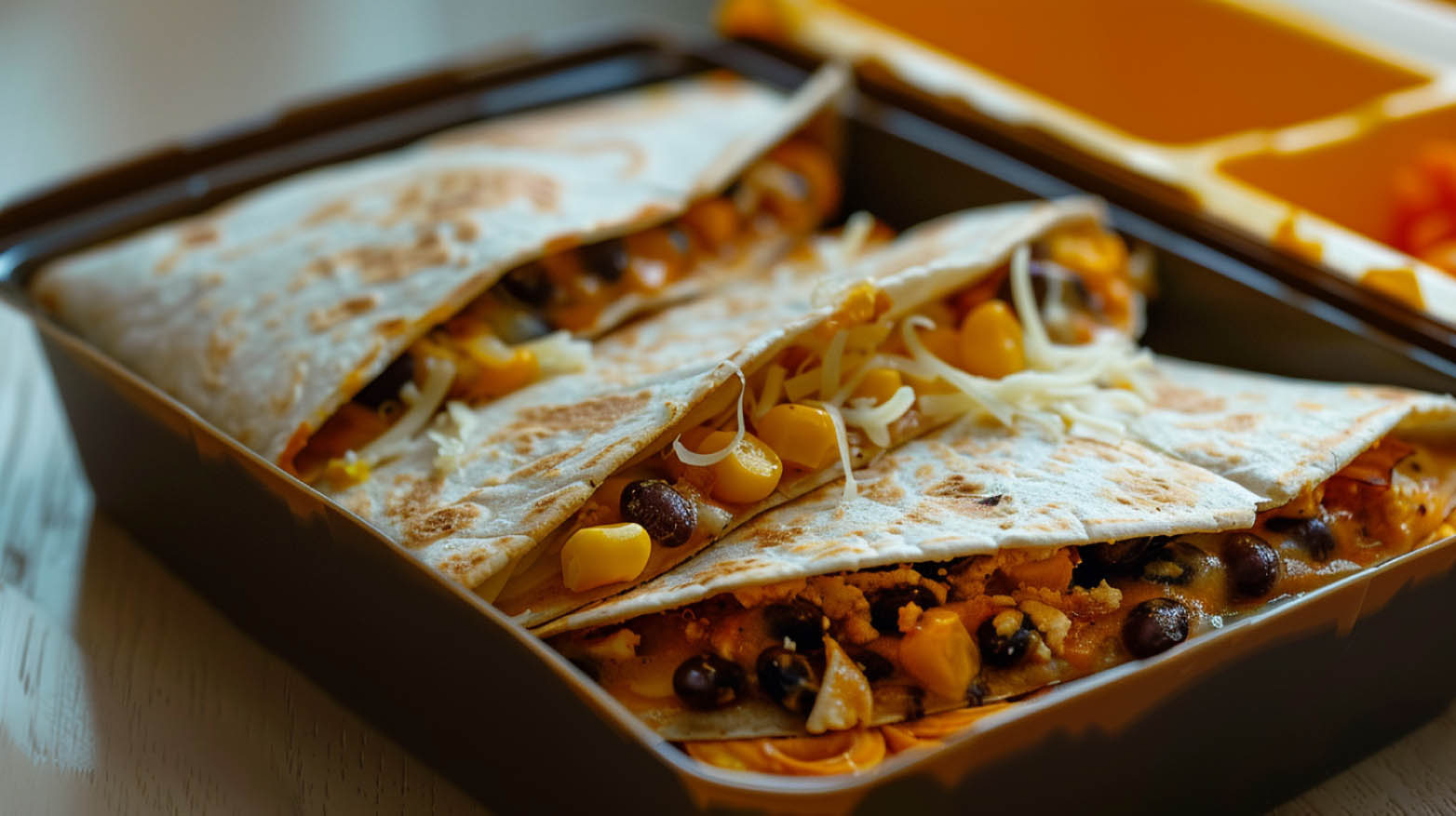 black bean and corn quesadilla