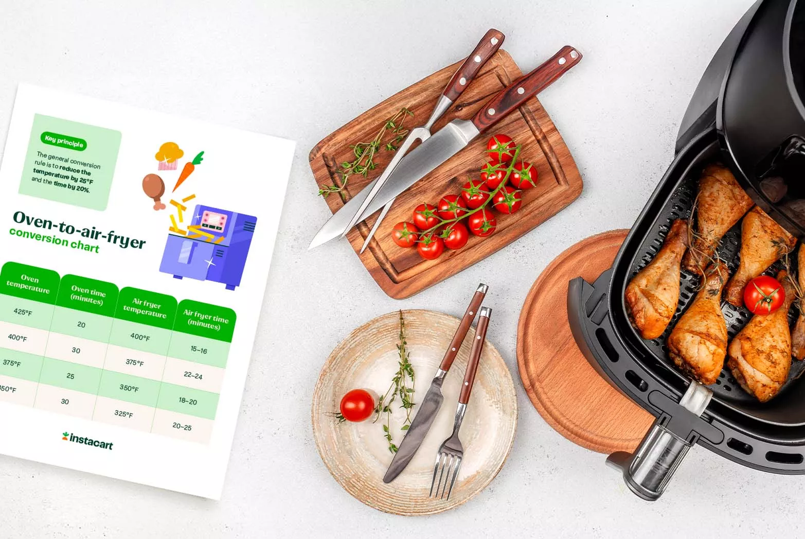 printable oven to air fryer conversion chart