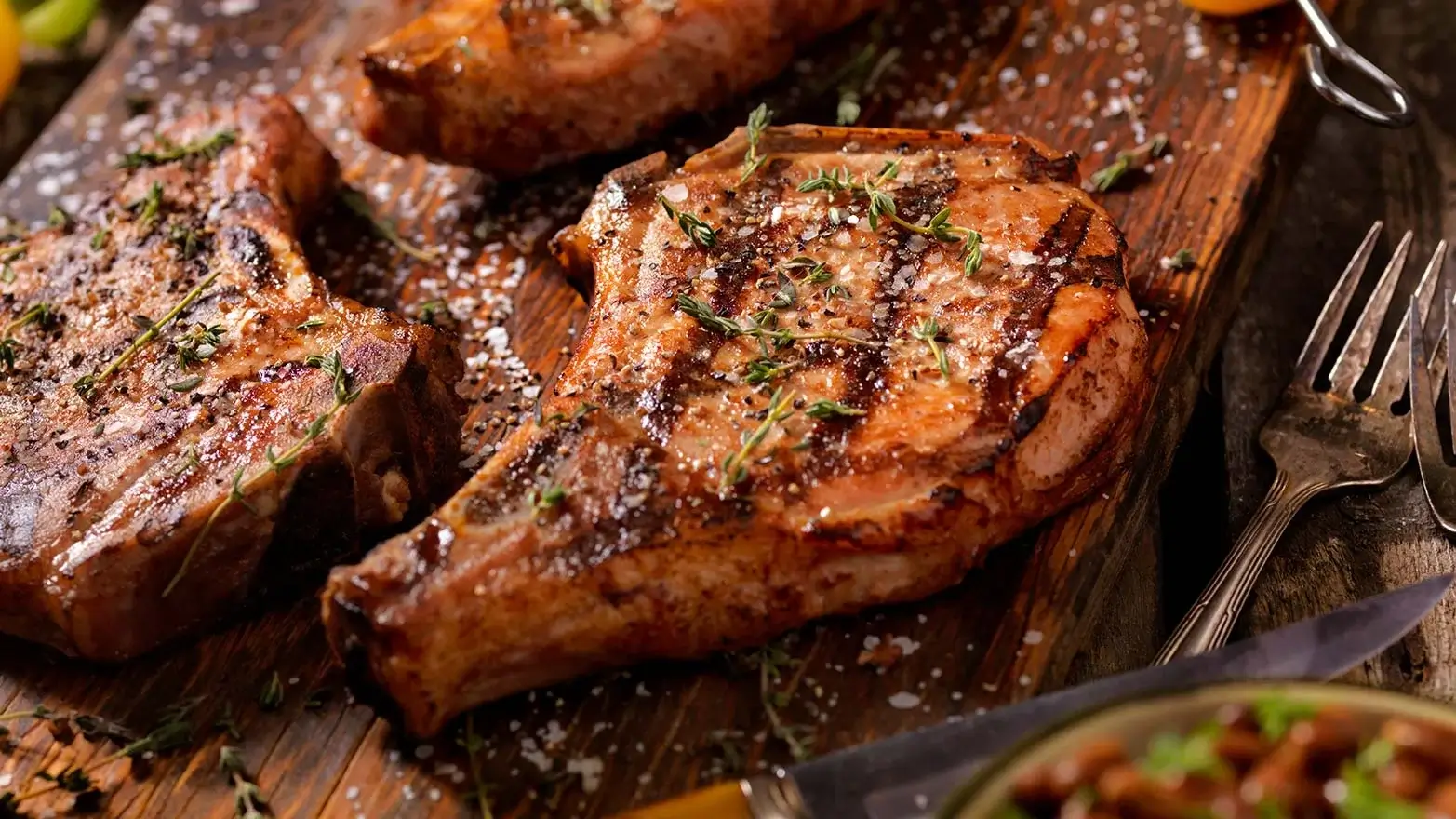 Grilled pork chops