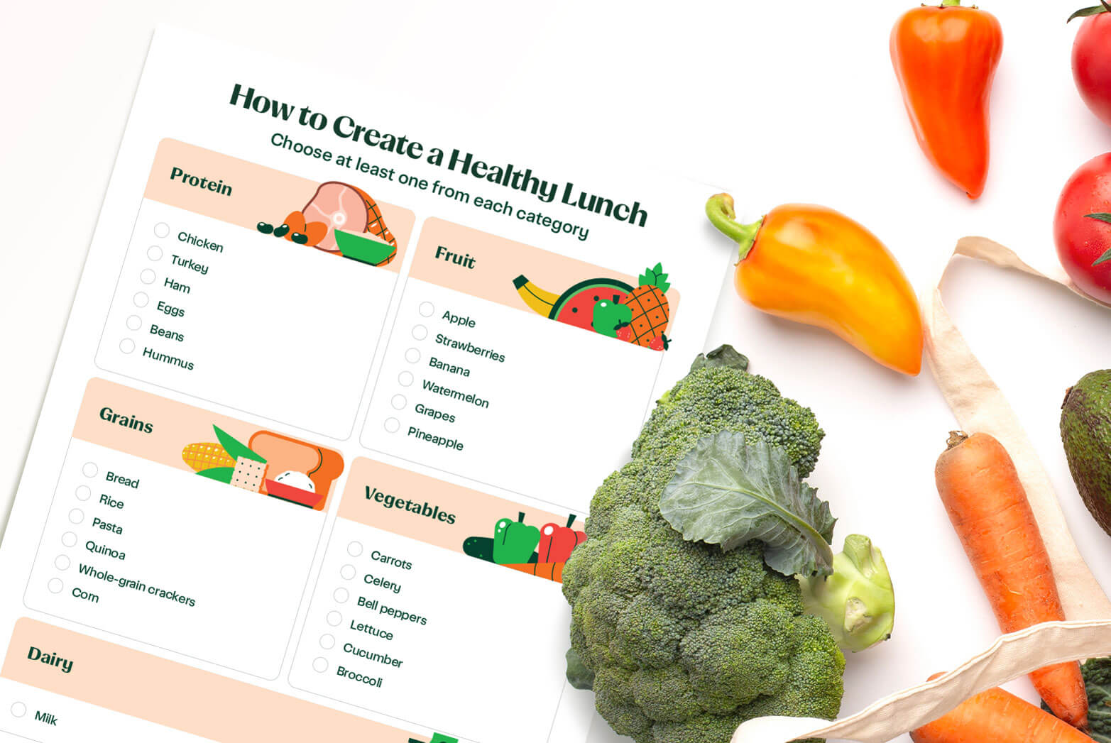 how to create a healthy lunch