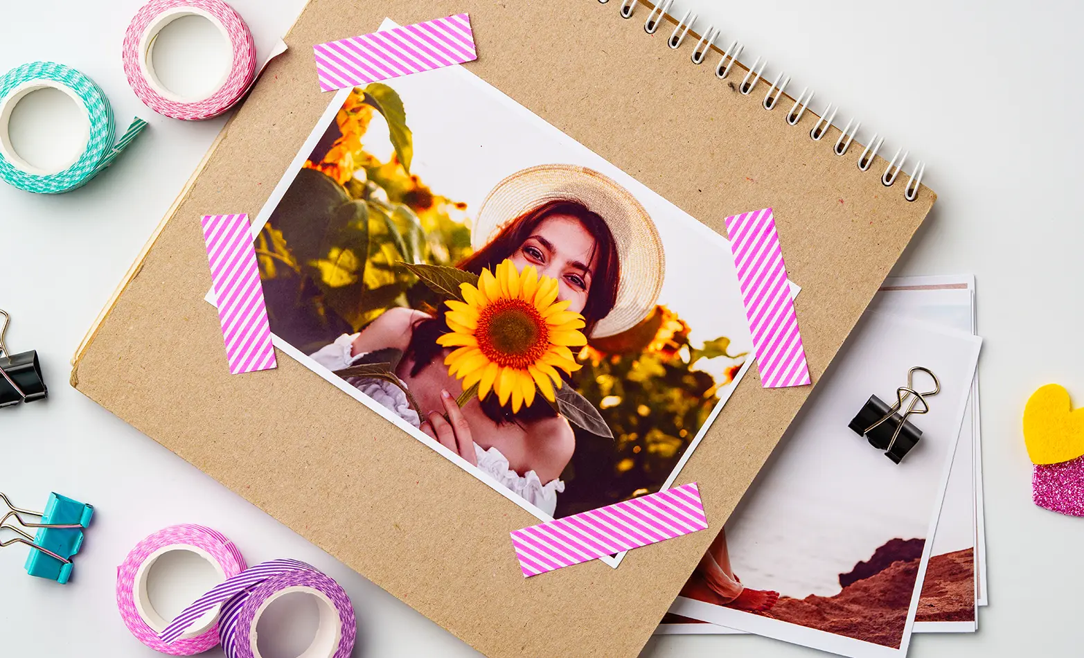 A photo of a homemade scrapbook.