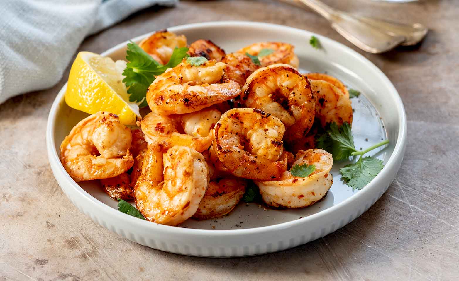 Stock image of lemon shrimp