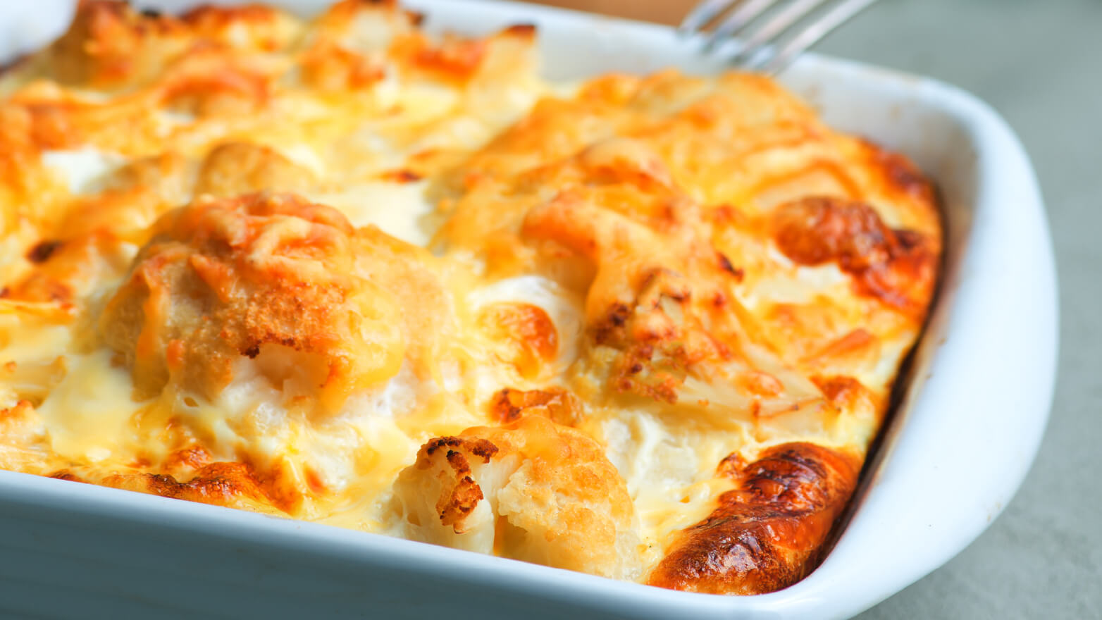 three cheese cauliflower casserole