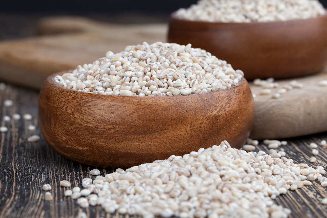 pearl barley for cooking porridge, made from barley