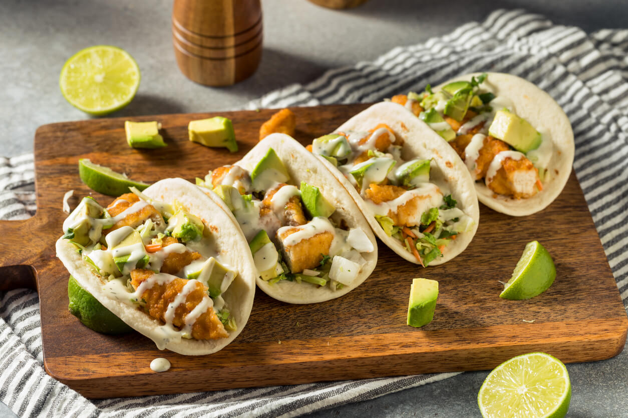 Homemade Fried Chicken Tacos