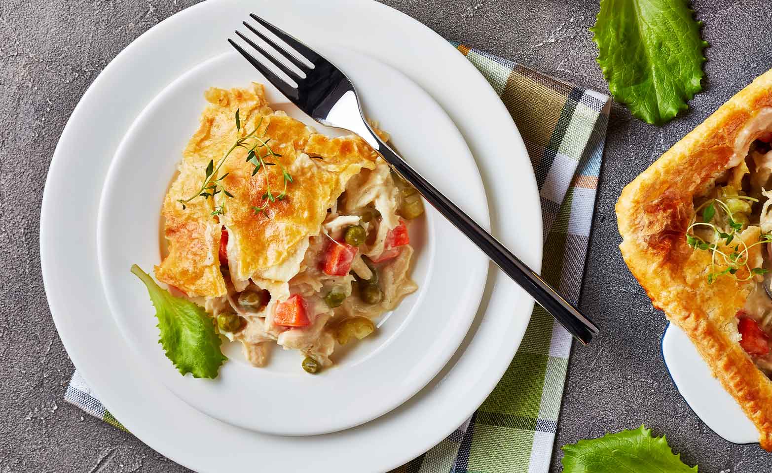 Stock image of chicken pot pie