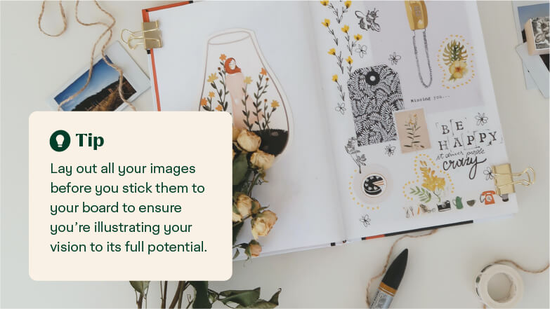 vision boards created at home