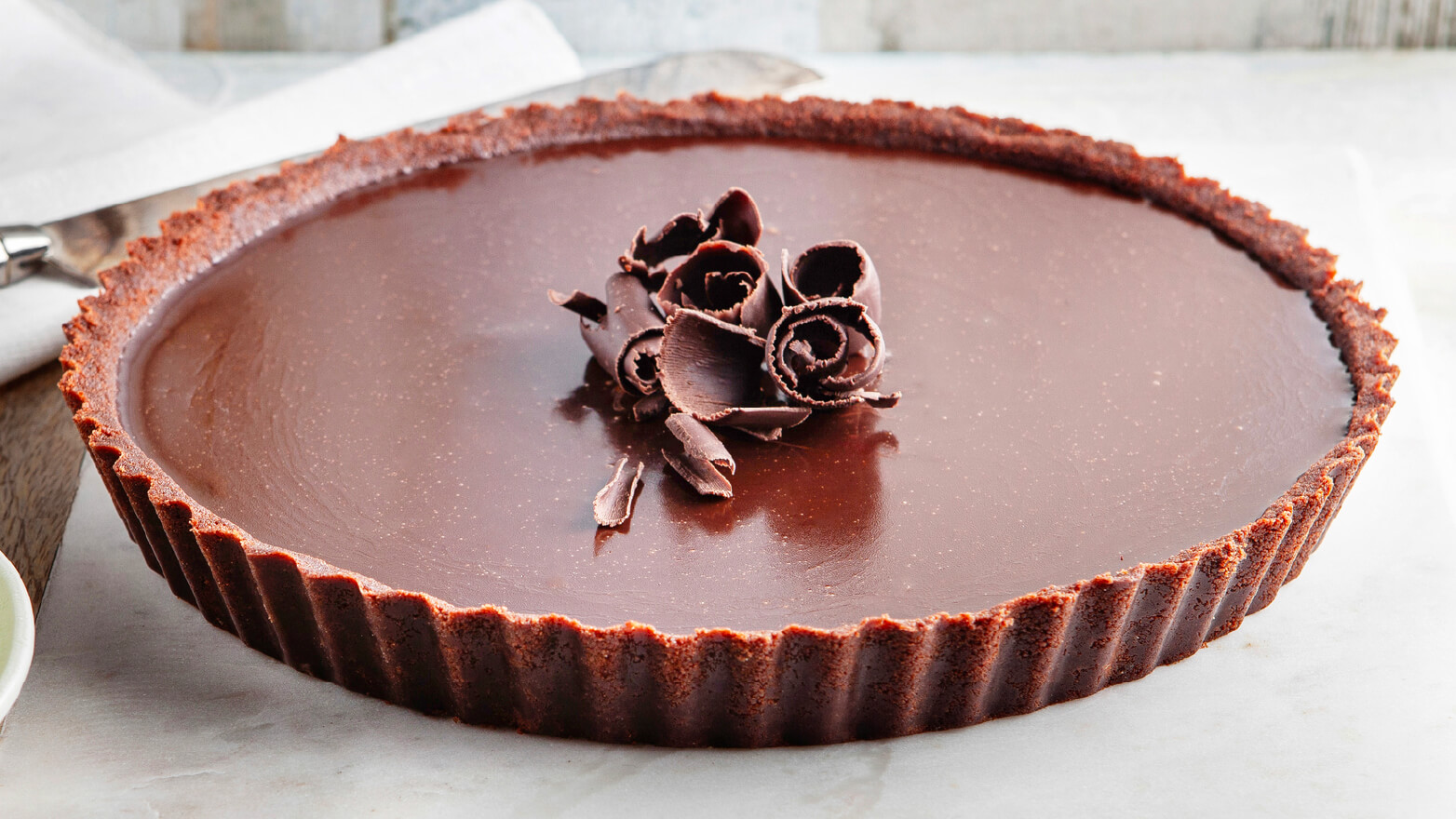 Dark chocolate tart