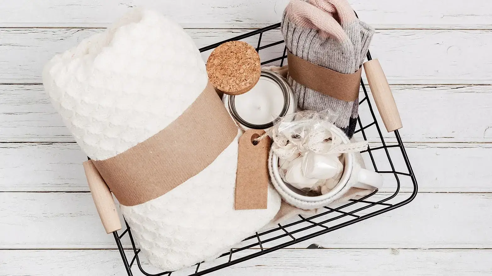 Galentine’s Day cozy care package.