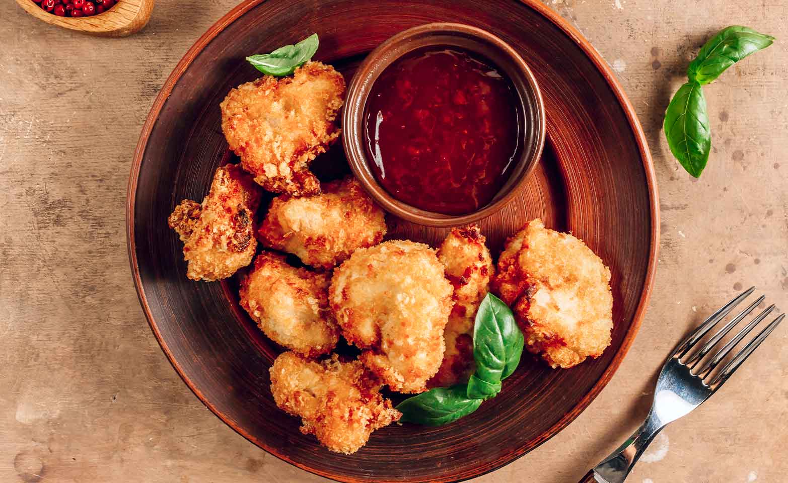 stock image of cauliflower wings