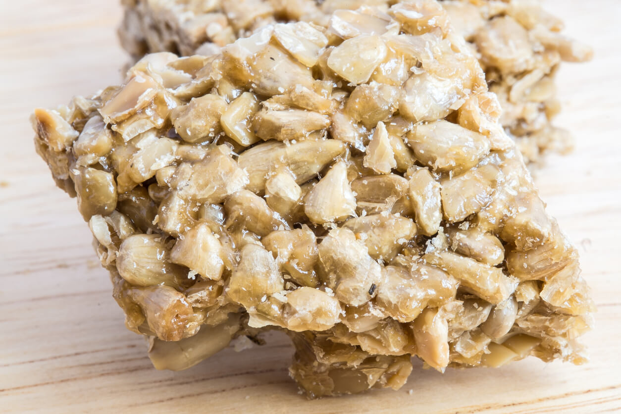 Traditional Georgian confection made of caramelized nuts.