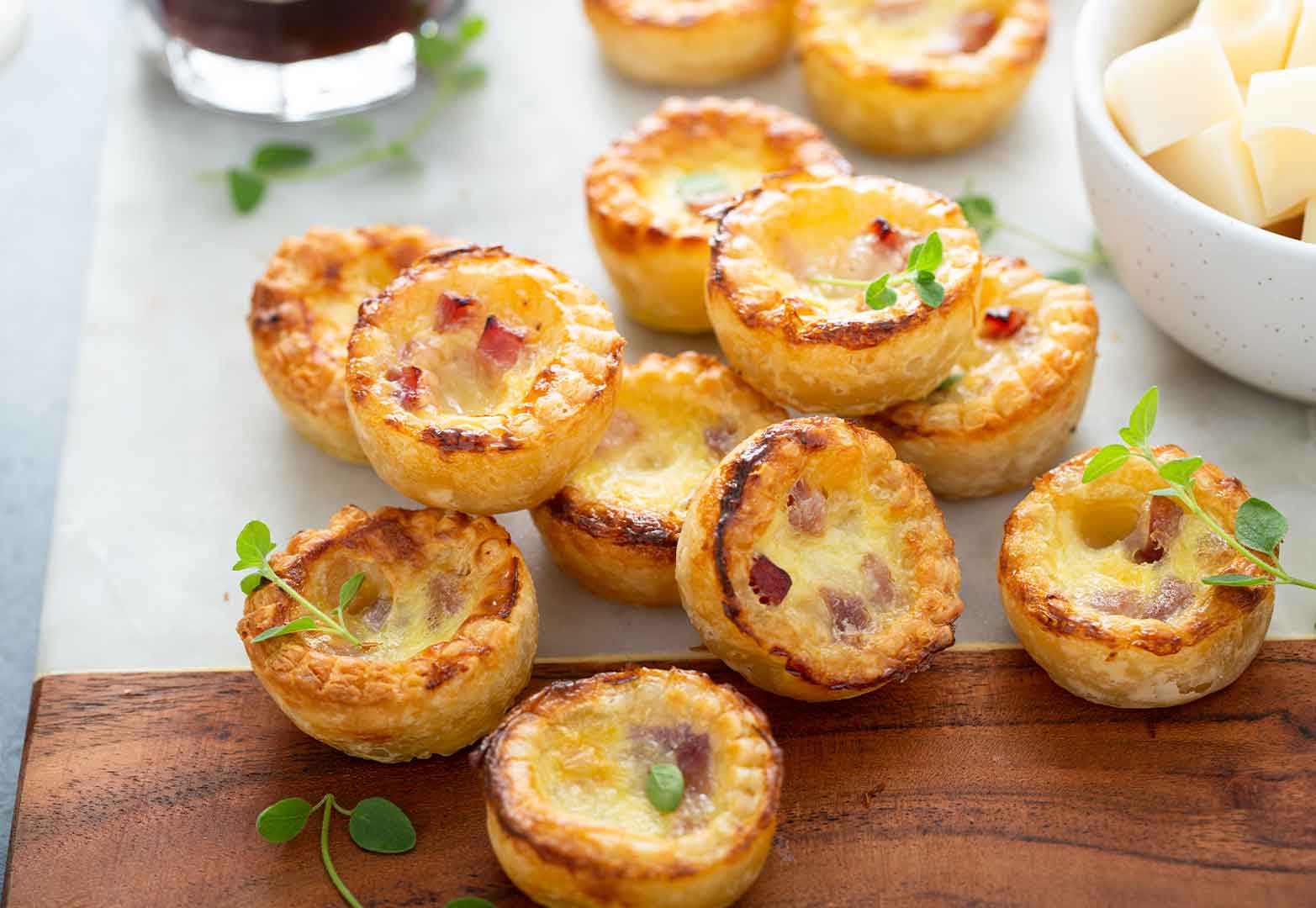 Savory mini quiches for quick bites