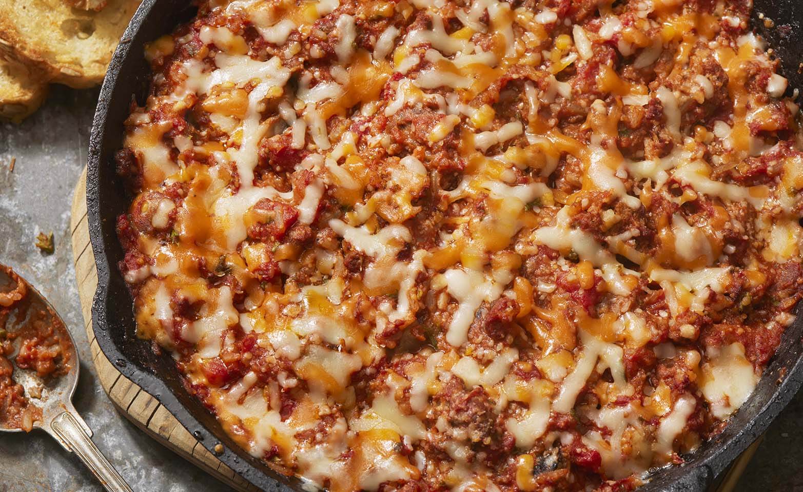 Keto ground beef casserole.