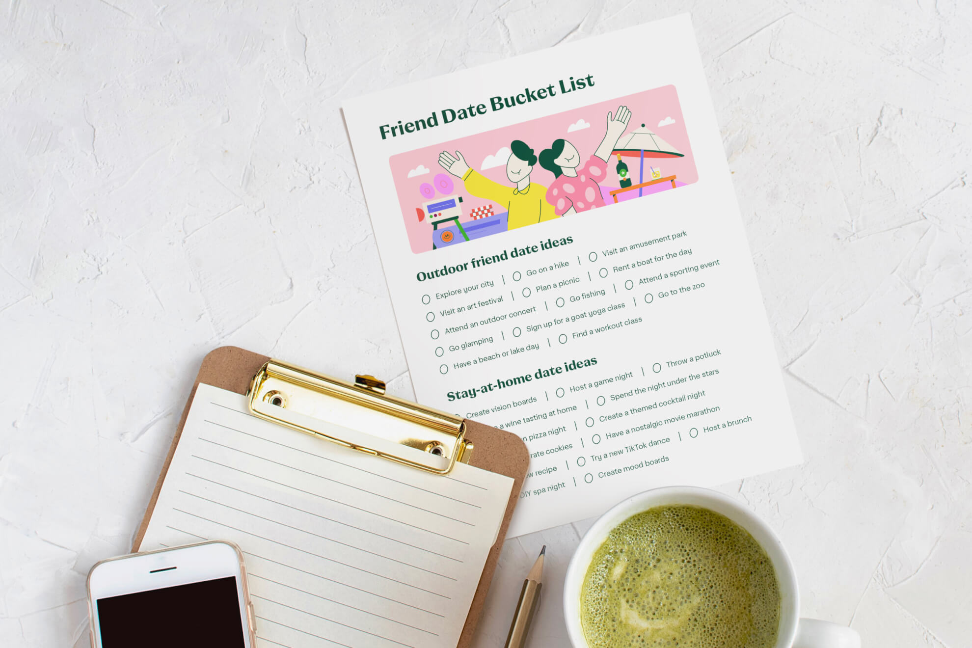 friend date bucket list