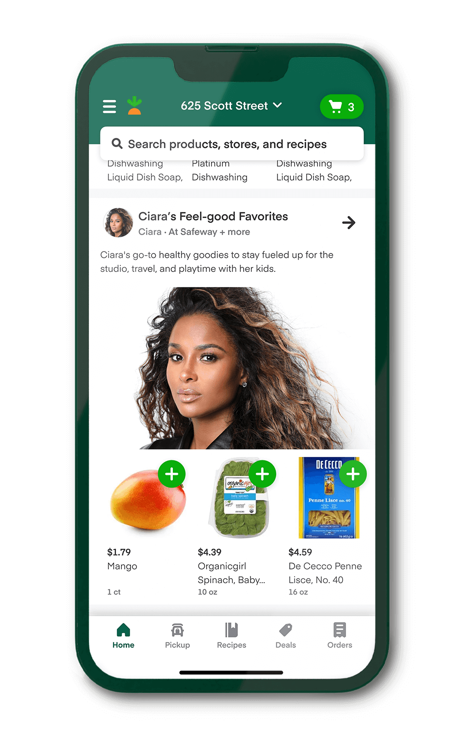 Ciara's Feel-good Favorites Cart