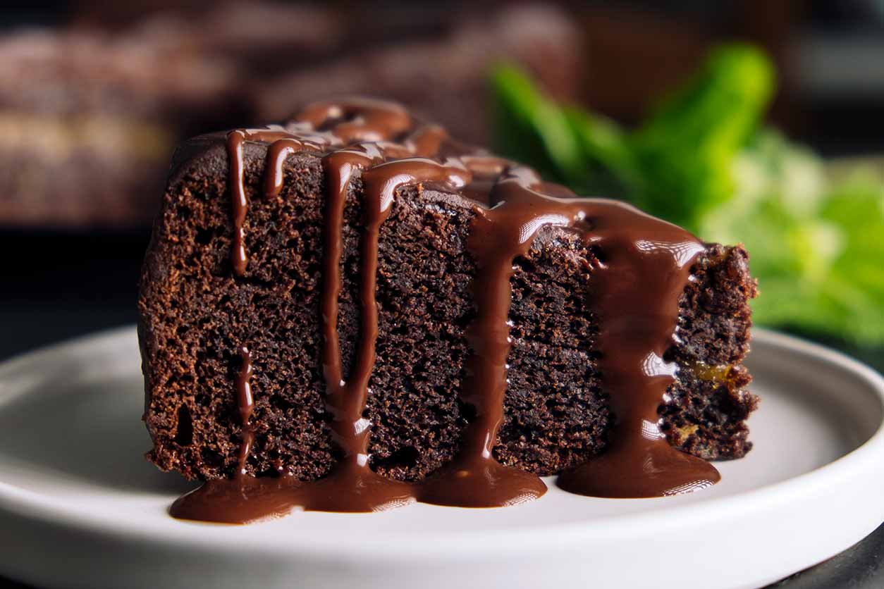 double chocolate brownie cake