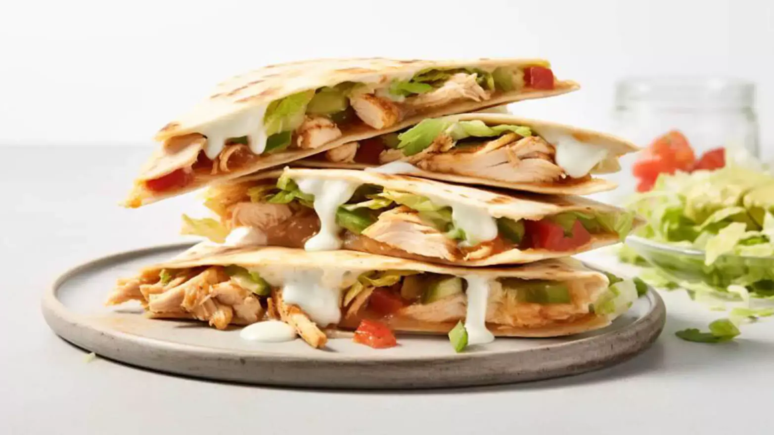 cheesy chicken quesadillas