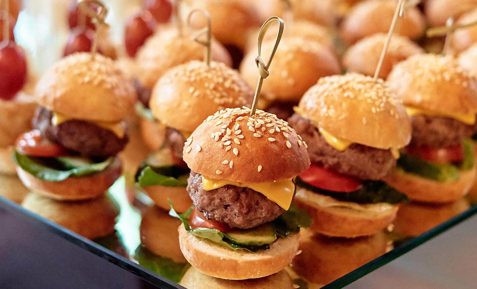 beef sliders with cheddar cheese