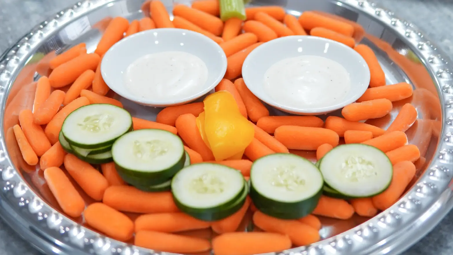 Jack-o’-lantern veggie tray
