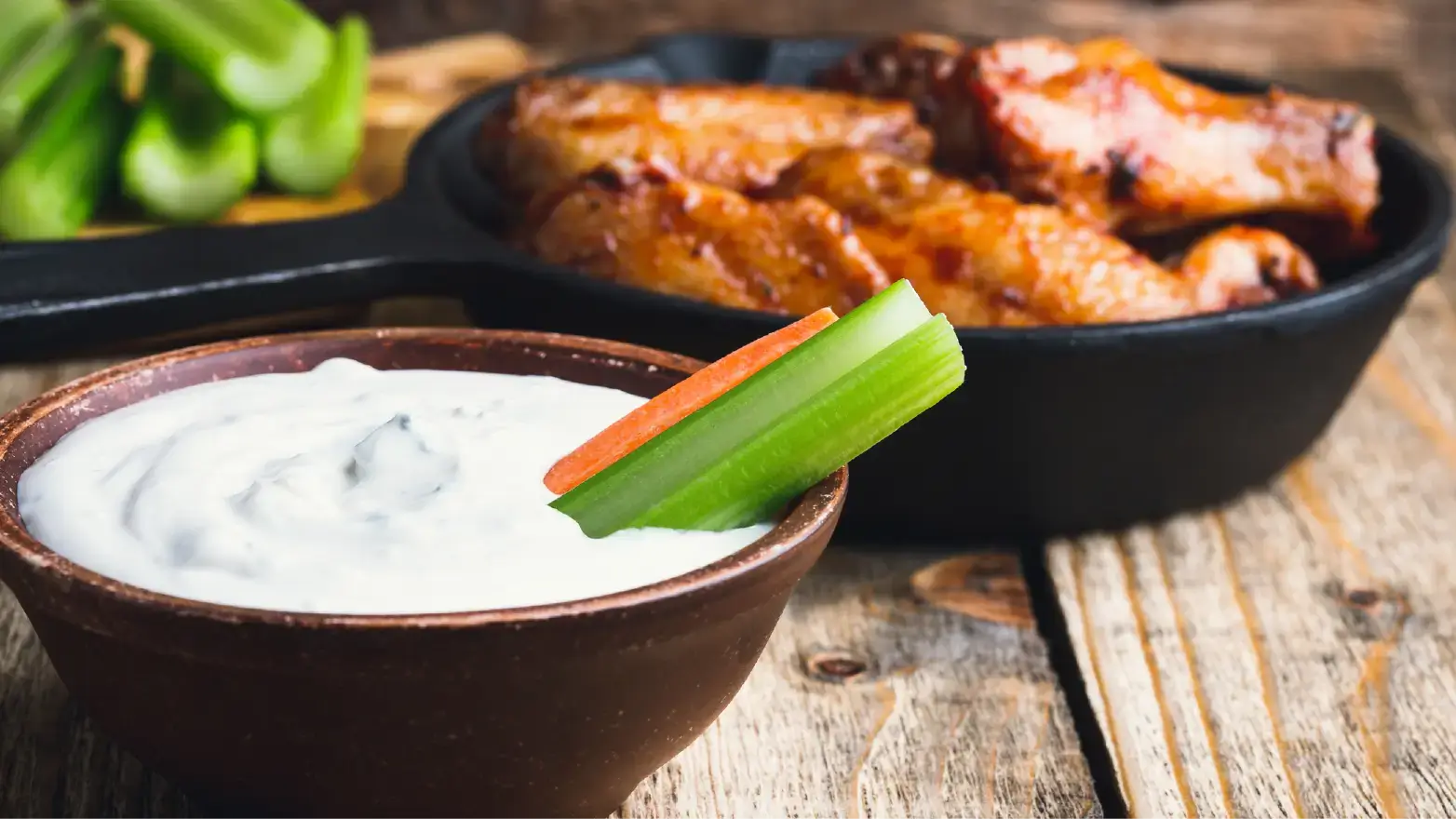 bowl of buffalo chicken dip