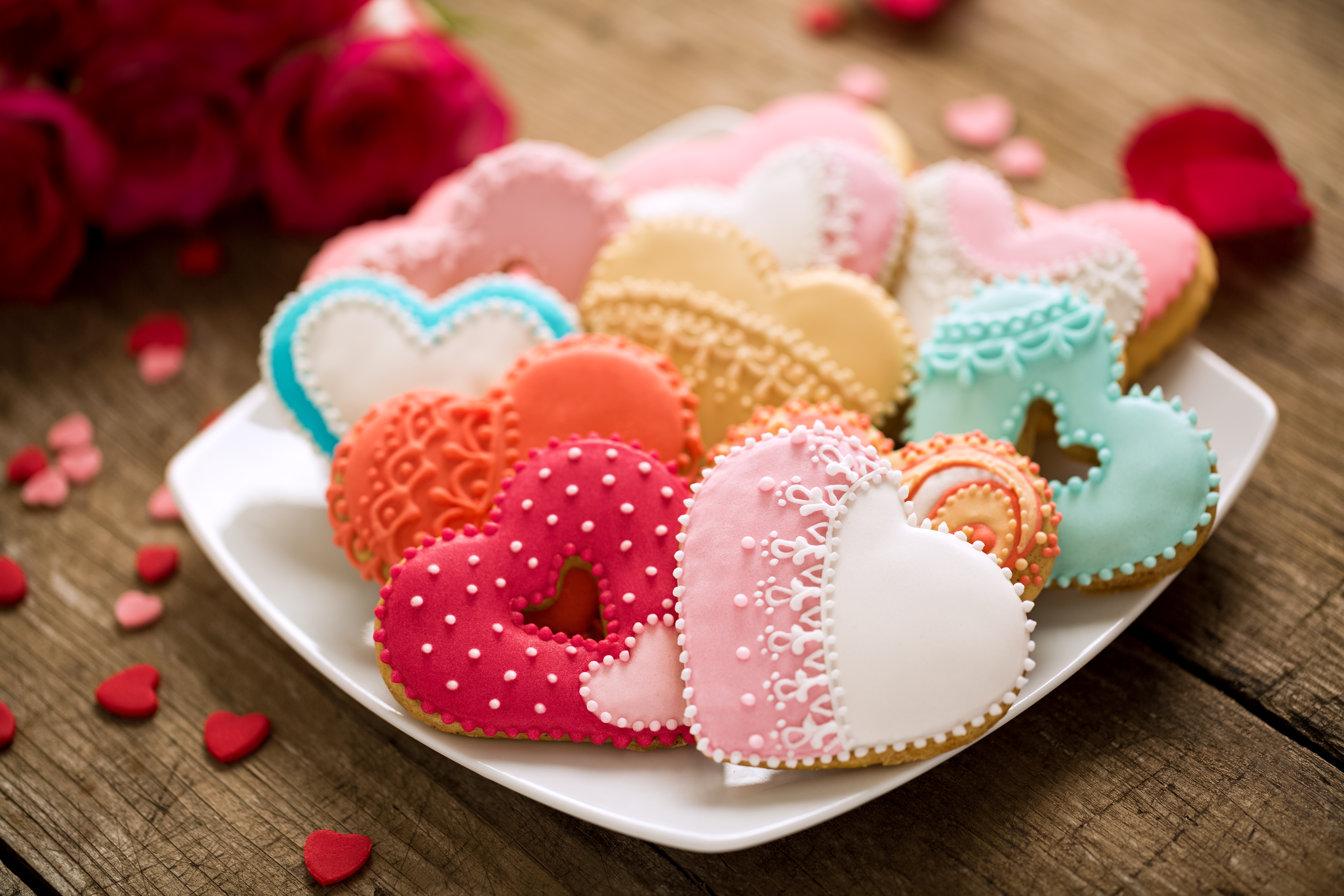 Gingerbread heart cookies
