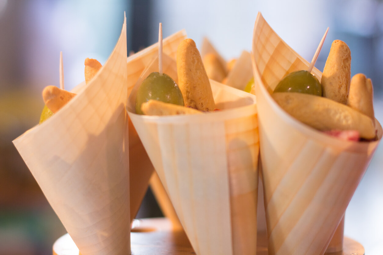 A collection of food made up of pork based products