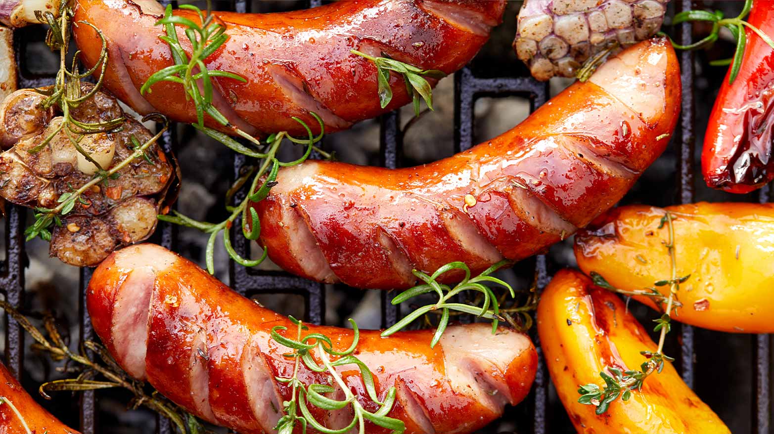 Chicken apple sausage with roasted vegetables